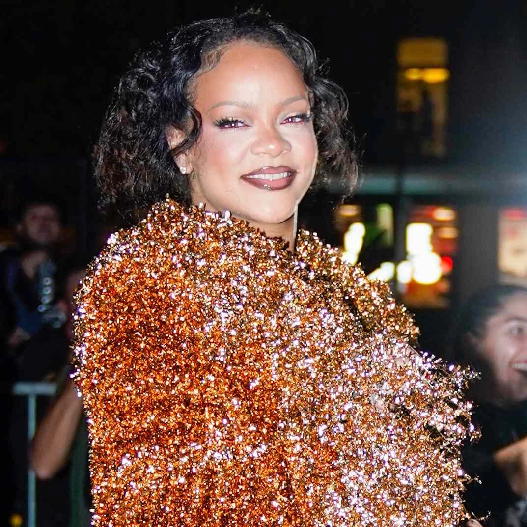 Rihanna Shuts Down Paris Fashion Week in Dazzling Gold Tinsel!