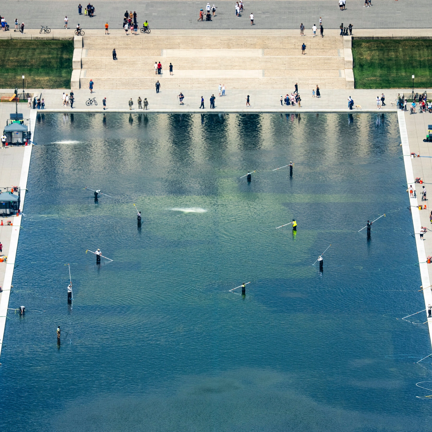 Reflecting Pool Mystery: Vandalism or Renovation Flaw?