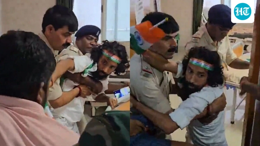 Jharkhand Leader Mahto's I-Day Clash: Police Block Protestor Amidst Job Exam Stir!