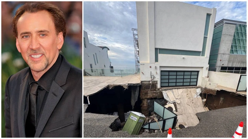 Nicolas Cage's Malibu Mansion Hit by Massive Sinkhole! Evacuations Underway