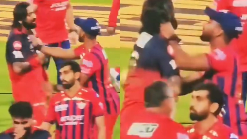 Pooran-Krunal collar clash sparks viral IPL moment in Lucknow