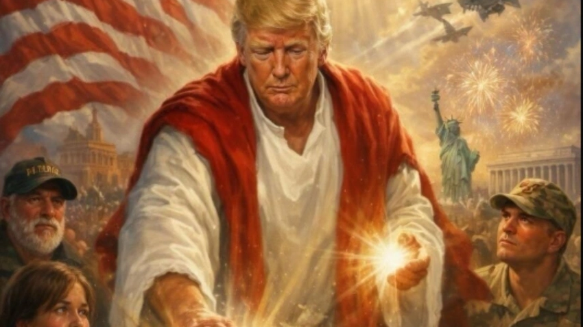 Trump AI Jesus Meme Sparks Backlash as Rogan Jokes About Doctor Claim