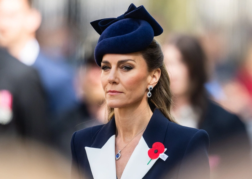 Kate Middleton Channels Subdued Navy Elegance for ANZAC Day Wreath Laying in London