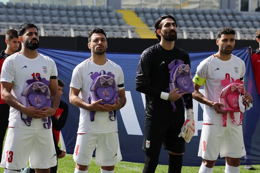 Iran's soccer team honors school attack victims with backpacks