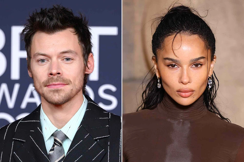 Harry Styles and Zoë Kravitz Dazzle London in Coordinated Couple Style