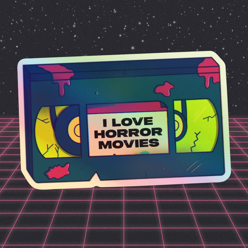 80s horror movie aesthetic, VHS glow