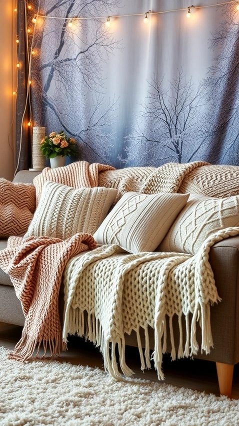 cozy woven accents home winter