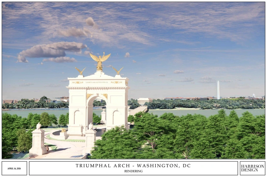 Trump Pushes White EEOB Paint Plan and 250-Foot Arch in DC
