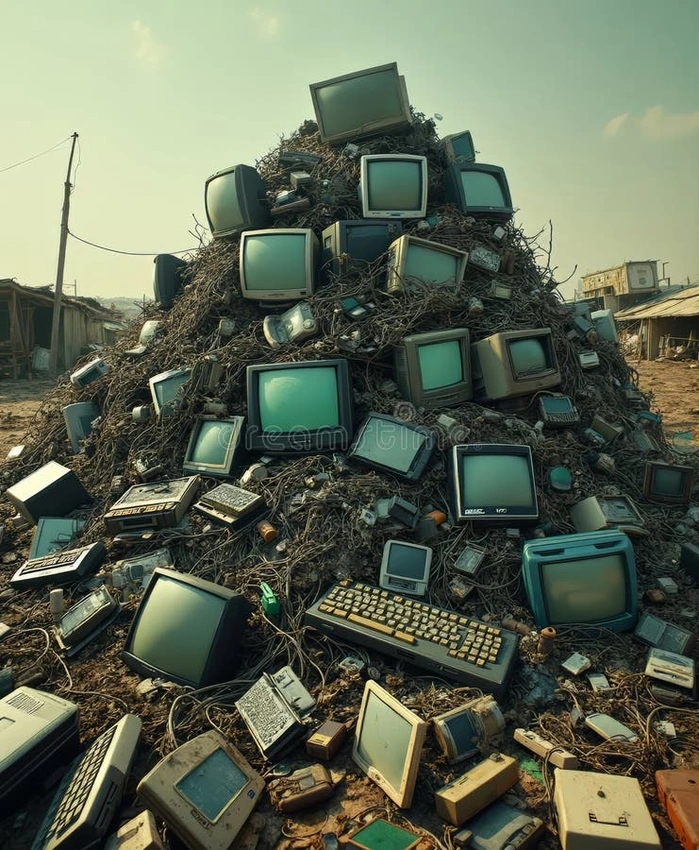 aging electronics landfill