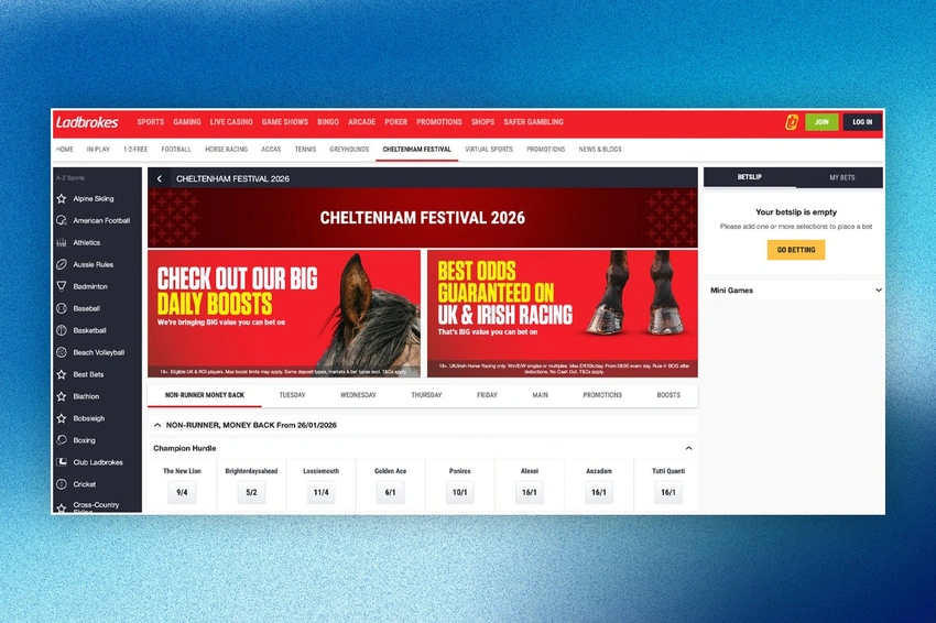 Ladbrokes launches Cheltenham 2026 offer: Bet £5, get £30 in free bets