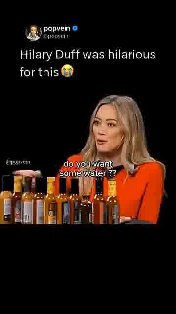 Hilary’s water trick: 

She offered water, then pulled the funniest little switch-up 😭

#HilaryDuff 