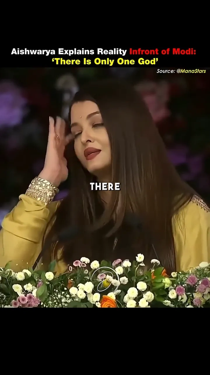 One god, one reality: 

Aishwarya Rai Bachchan speaks about faith in front of Modi: only one God.

#