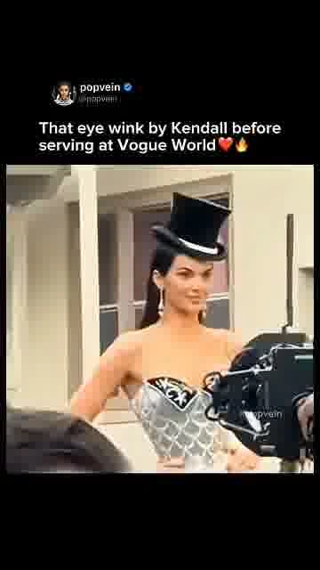That wink before the walk: 

Kendall's playful wink before her Vogue World 2025 runway moment.

#Ken
