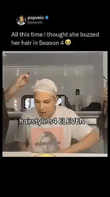 Wait, it wasn't real?: 

I genuinely thought Eleven's Season 4 buzz cut was the real deal 😭

#Strang