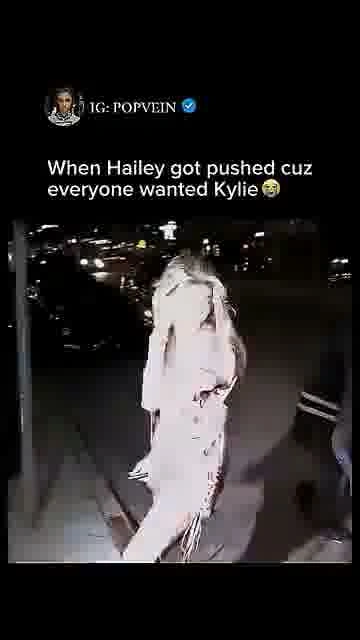 Kylie steals the spotlight: 

Hailey tries to pose, but the crowd keeps turning toward Kylie.

#Hail