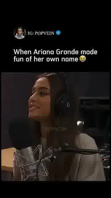 Ariana roasts her name: 

Ariana Grande turns her own name into the punchline 😭

#ArianaGrande #Cele