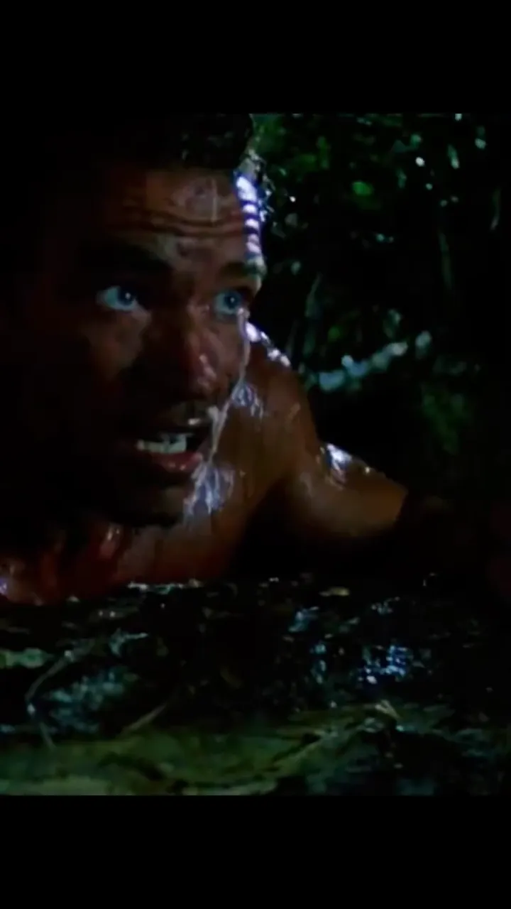 One ugly predator: 

A tense jungle scene from Predator, classic 80s sci-fi thrill.

#Predator #Alie