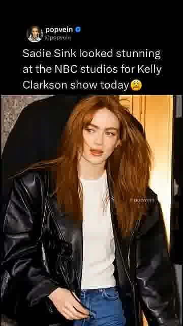 Sadie sink’s studio style: 

Sadie Sink arrives at NBC Studios ahead of her Kelly Clarkson Show appe