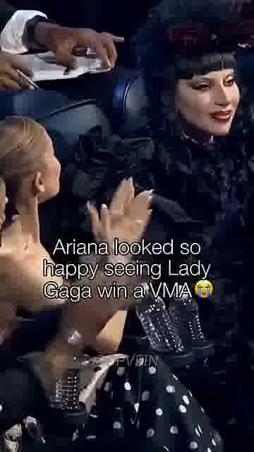 Ariana’s sweet gaga reaction: 

Ariana’s genuine joy for Gaga’s VMA win was impossible to miss 🩷

#A