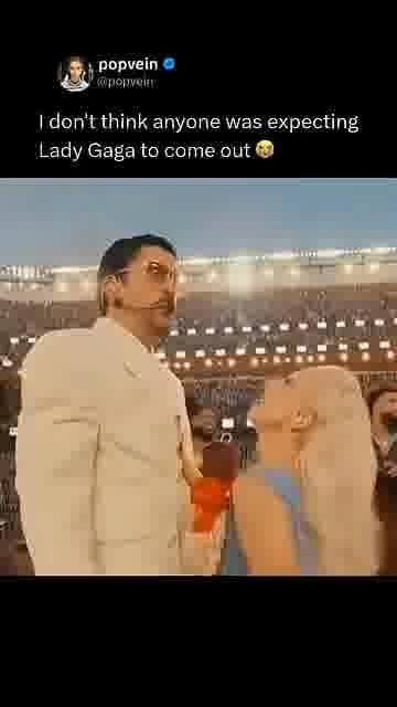 Gaga joins bad bunny: 

Lady Gaga surprises everyone with a fun dance alongside Bad Bunny at the Sup