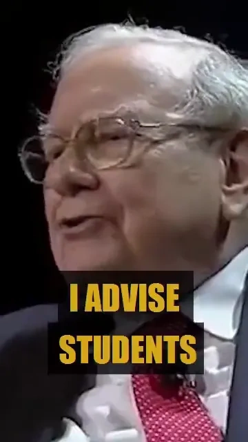 Buffett's bold advice 

Buffett shares a funny take on saving and investing for students.

#BuffettA