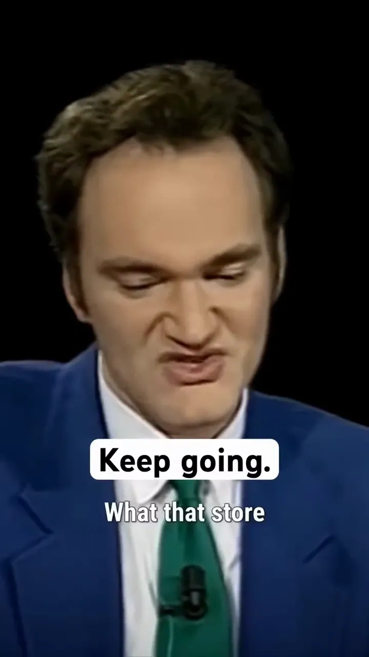 Keep going, tarantino: 

Tarantino-style persistence: write, shoot, edit, and keep going.

#Tarantin