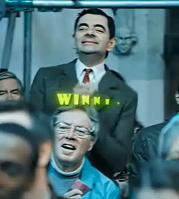 Mr. bean takes the win: 

Mr. Bean turns a chaotic holiday moment into an unexpected victory.

#MrBe