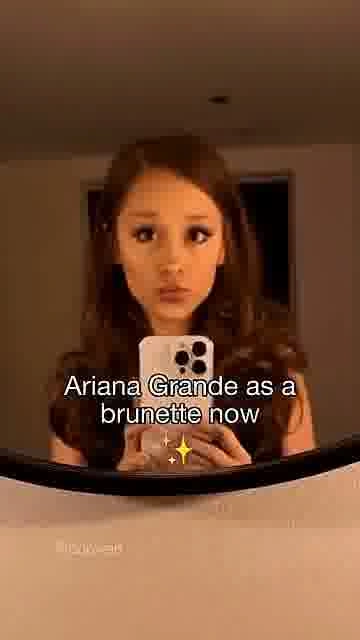 Ariana’s brunette era returns: 

Ariana trades Glinda’s blonde for brunette again—and fans are feeli