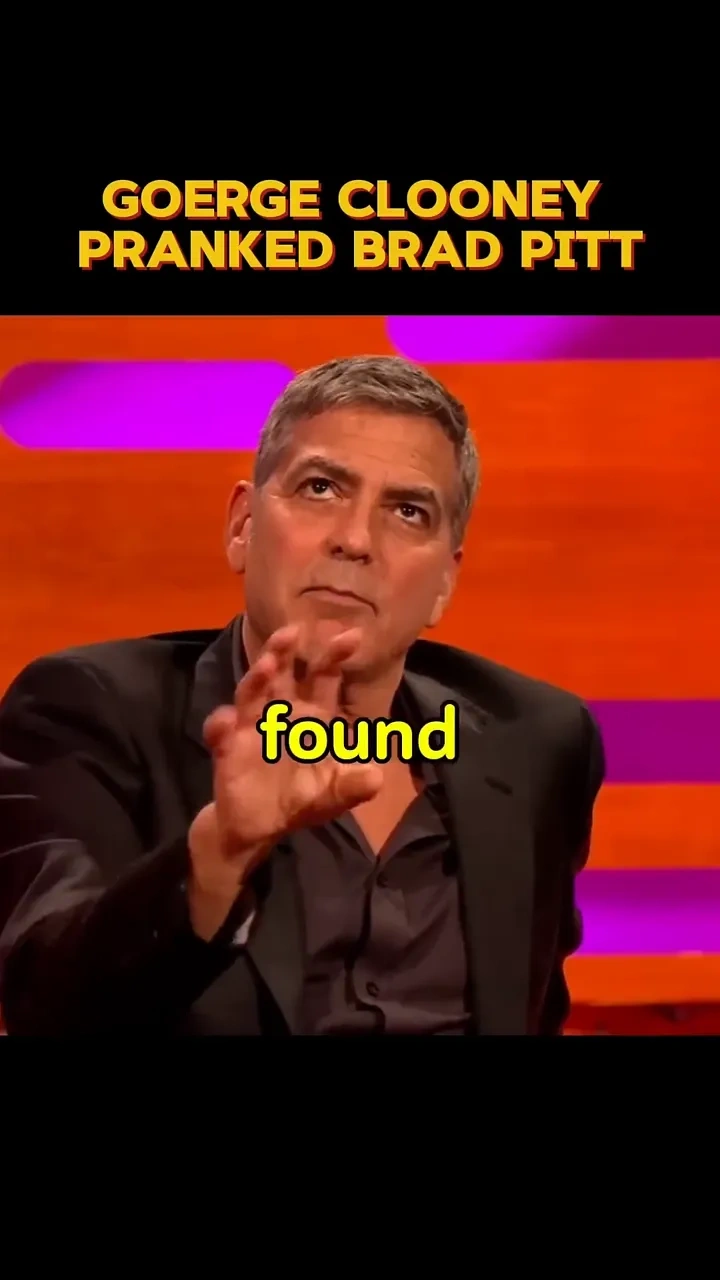 George clooney pranks pitt: 

George Clooney plays a prank on Brad Pitt—watch their playful moment u
