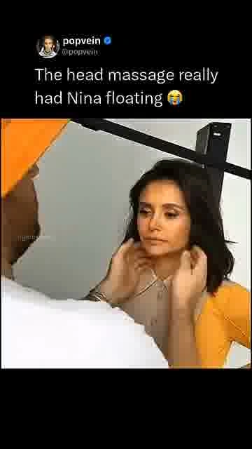 Nina’s massage face says everything: 

That head massage had Nina looking completely relaxed 😭

#Nin