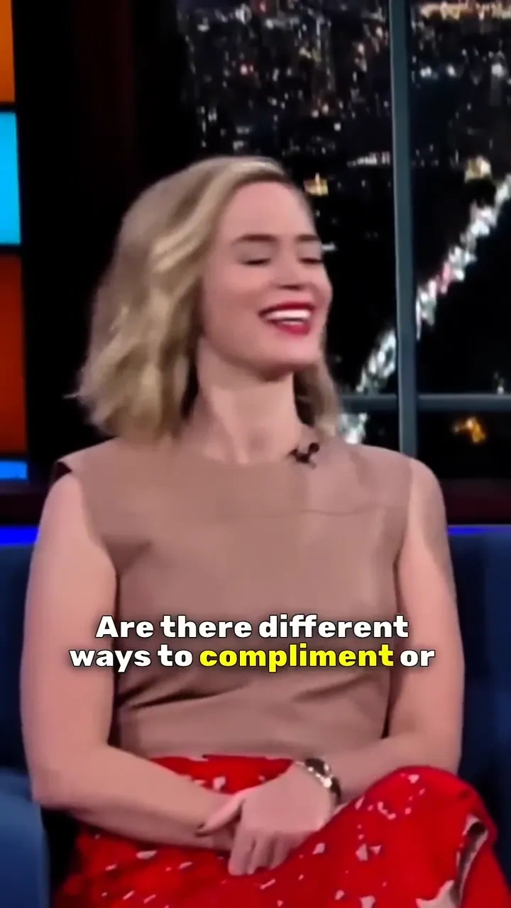 British vs american compliments: 

Emily Blunt explains why compliments land differently in Britain 