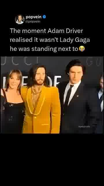 Adam driver’s awkward mix-up: 

That moment he realized the person beside him wasn’t Lady Gaga 😭

#A