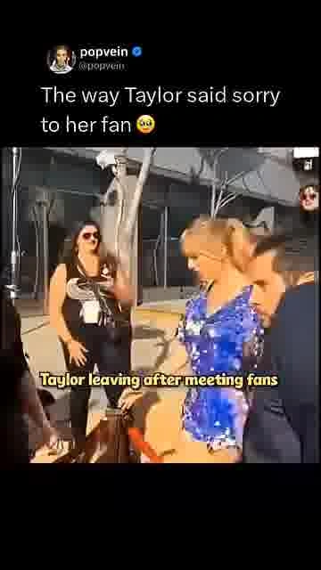 Taylor makes it right: 

She realized she missed her fan and came back with an apology and autograph