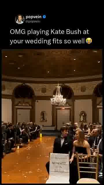 The perfect wedding song: 

Kate Bush at a wedding feels beautiful, bittersweet, and very Max Mayfie