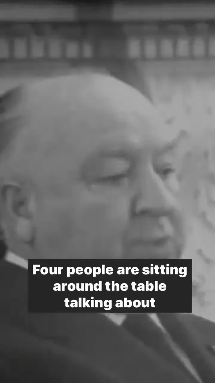 Bomb under the table: 

Hitchcock explains how warning the audience changes the suspense.

#AlfredHi