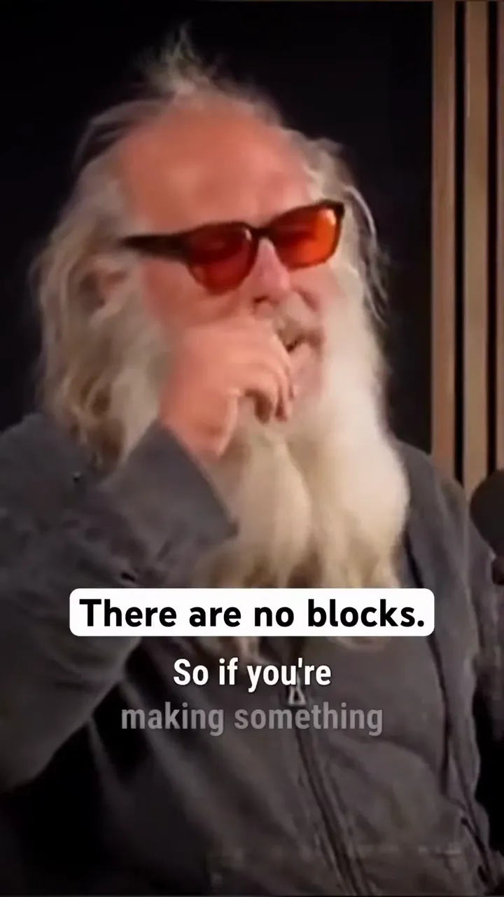 Rick rubin: no blocks: 

Why blocks vanish when creativity takes the lead.

#RickRubin #Creativity #