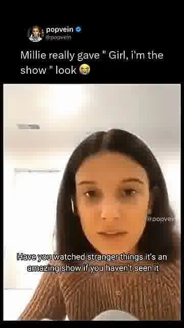 Millie owns the moment: 

Millie brought serious main-character energy during this live moment 😭

#M