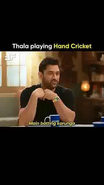 Dhoni gets nervous playing hand cricket: 

Dhoni scores 14, but says this tiny game had him more ner