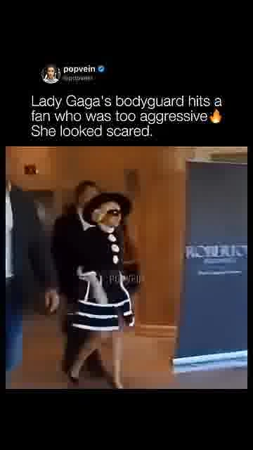 Gaga fan confrontation turns chaotic: 

A tense moment unfolds as security steps in while Gaga appea