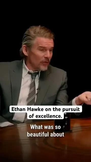 Pursuit of acting excellence: 

Ethan Hawke on chasing excellence in acting and filmmaking.

#EthanH