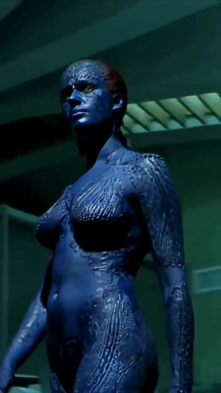 Mystique's 9-hour transformation: 

See how Mystique's look came to life: 100 silicone scales, hours