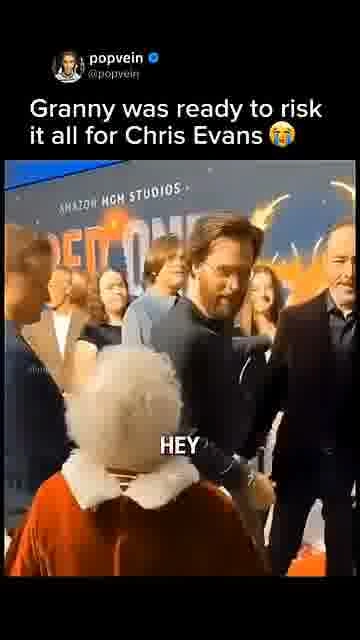 Granny shoots her shot: 

She did not hesitate when Chris Evans asked about a date 😭

#ChrisEvans #C
