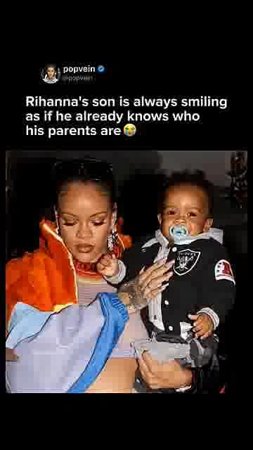 That smile says everything: 

Rihanna and A$AP Rocky’s little one looks like he knows the family sec
