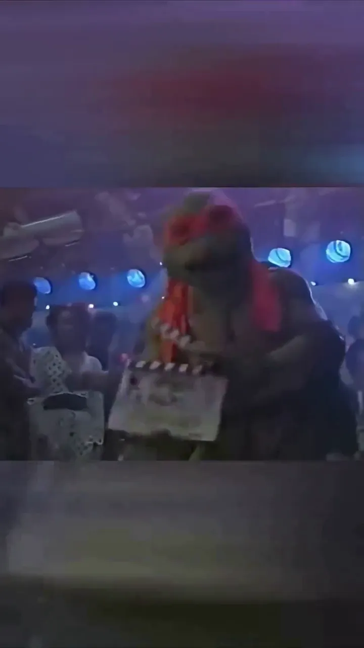 Splinter: real puppet: 

No CGI here - four puppeteers and a handmade puppet brought Splinter to lif