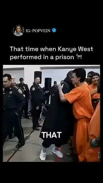 Kanye performs behind bars: 

Kanye West brings an unexpected performance to a prison audience.

#Ka