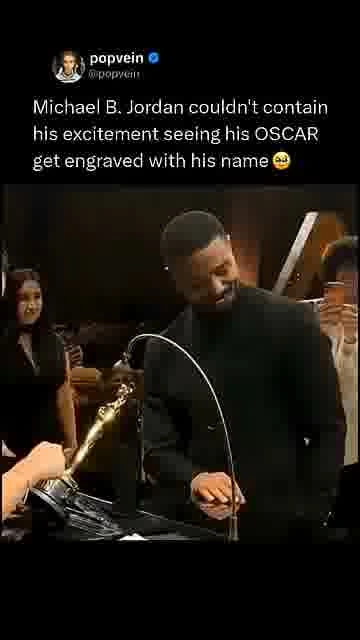 Michael sees his name: 

That moment his Oscar became truly personal 🥹

#MichaelBJordan #Oscars2026 