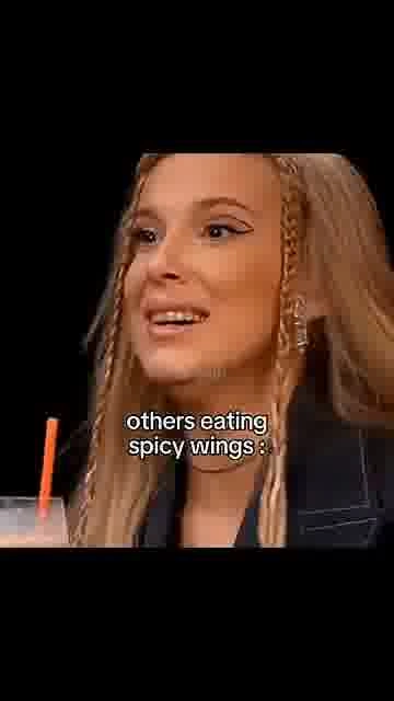 Jenna handles the heat: 

Jenna Ortega stays calm while the spicy wings leave everyone else struggli