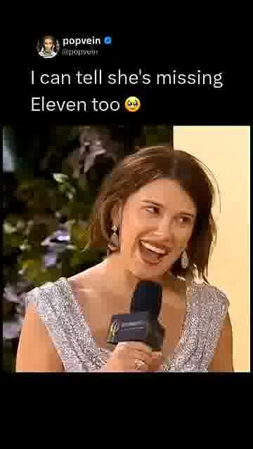 Millie misses eleven too: 

Millie Bobby Brown gets emotional fans thinking about Eleven at the Joy 