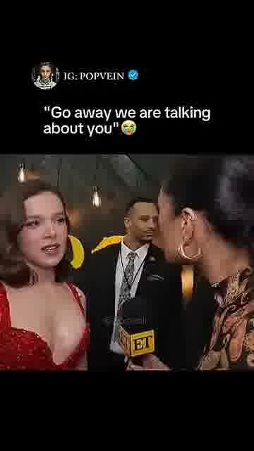 Wait, are they talking?: 

Hailee Steinfeld and Michael B. Jordan share a suspiciously funny moment.