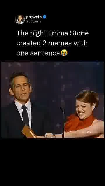 Emma stone’s meme moment: 

One sentence, two unforgettable memes, and Jonah Hill caught in the midd